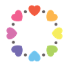 pride heart circle