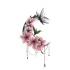 Cherry blossoms in the moonlight