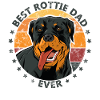 Best Rottweiler Dad Retro Sunset