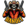 Bandit Skull Totenkopf Revolver Guns