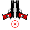 Pistols with a target