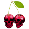 Kirsche Totenkopf Schädel Skull Cherry