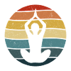 Yoga Meditation Shirt Retro Sun