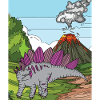 Time Dino Volcano Eruption Nature