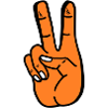 Peace Orange Hand