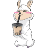 Llama Bubble Tea Kawaii Anime