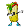Dabbing Burrito Funny Mexican Food