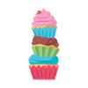 Food Cupcake Pile