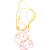 Löwin und Löwen Singlelinework