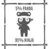 lustiger Ninja Panda