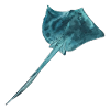 Rays with turquoise skin