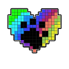 Pixel Herz mit einer Pfote