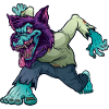 Loup zombie loup-garou sauvage monstre