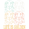 Life is Golden Retriever Retro