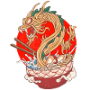 Japanese ramen dragon wave noodles