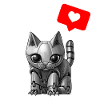 Cute robot cat