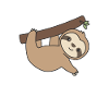 Sloth funny relaxed cute animals for kids