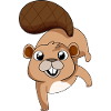 Funny Beaver Comic Style