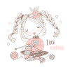 Tricoteuse « I like kntting »