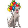 Thai Ridgeback avec des ballons
