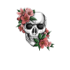Skull with flowers