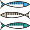 Three colour Mackerel Fishing Design