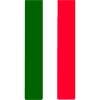 Drapeau Italie sur l'épaule
