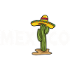 Mexique Mexicain Sombrero Cactus