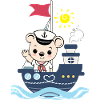 Cute sailor bear