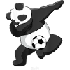 Panda Cool Dabbing Football
