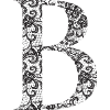B Lace Letter Spitzen Buchstabe