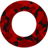 Letter O Red Camo Design