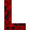 Letter L Red Camo Design