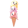 Crème glacée Lover Kawaii Gaufres