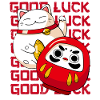 Maneki Neko Cat Japanese Daruma Doll Good Luck