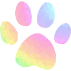 Pastel Paw Print