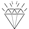Diamond i gammal tatuering stil 3D effekt