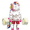 Einhorn Gewichtheber