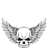 Skull Heavy Metal Wing Gift