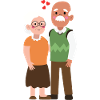 Older couple grandma and grandpa