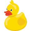 Rubber duck bathing duck
