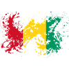 Drapeau guinéen drapeau bleu taches