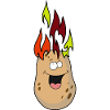 Patate chaude feu feu patate patate cuisine légumes