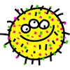 Yellow Bacteria Doodle