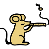 Sweet Mouse with Flute