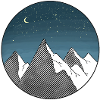 Mountain starry sky