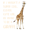 Funny Kvinders Giraffe Lover Girl Citat Siger Joke