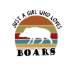 Wild boar donne ragazza caccia selvatica cacciatore di sere design
