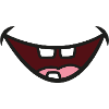 Bouche avec 3 dents