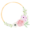 Flower wreath. watercolour. Super customizable.
